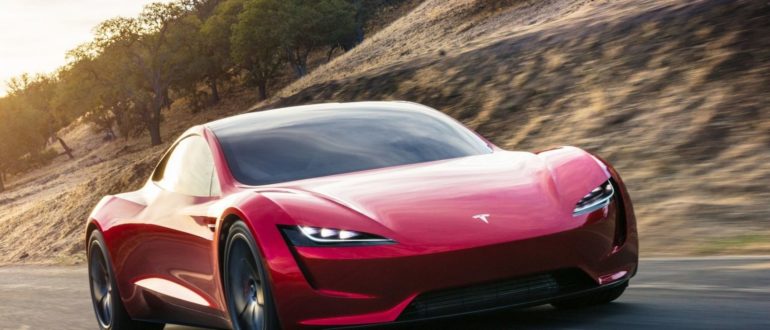 Sideview Tesla Roadster Exterior