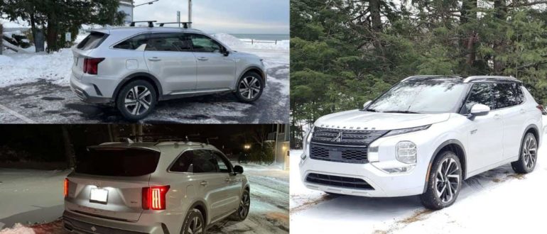 Torque News Staff compara os PHEVs Mitsubishi Outlander e Kia Sorento