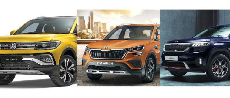 2023 Volkswagen Taigun vs 2023 Skoda Kushaq vs 2023 Kia Seltos